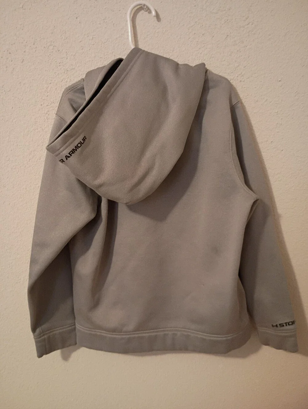 Under Armour Youth Gray Hooded Sweatshirt with Black Logo